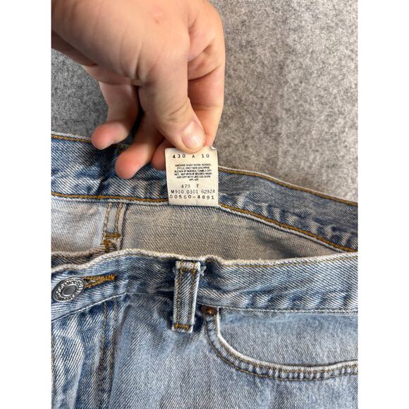 Vintage 90s Levis 550 Relaxed Straight Jeans Mens 33x30.5 Blue Red Tab Grunge - Picture 8 of 9